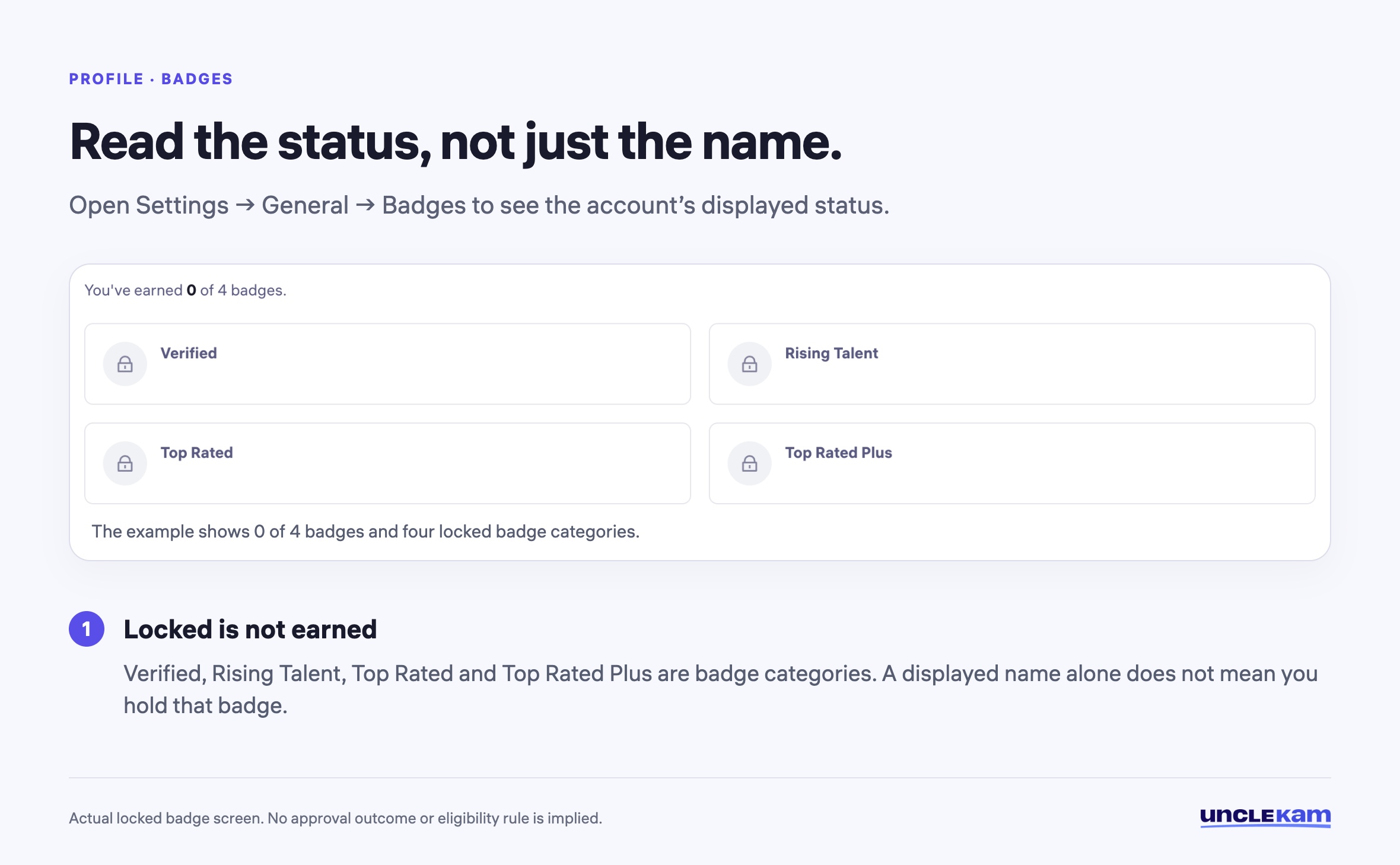 Read the status, not just the name.