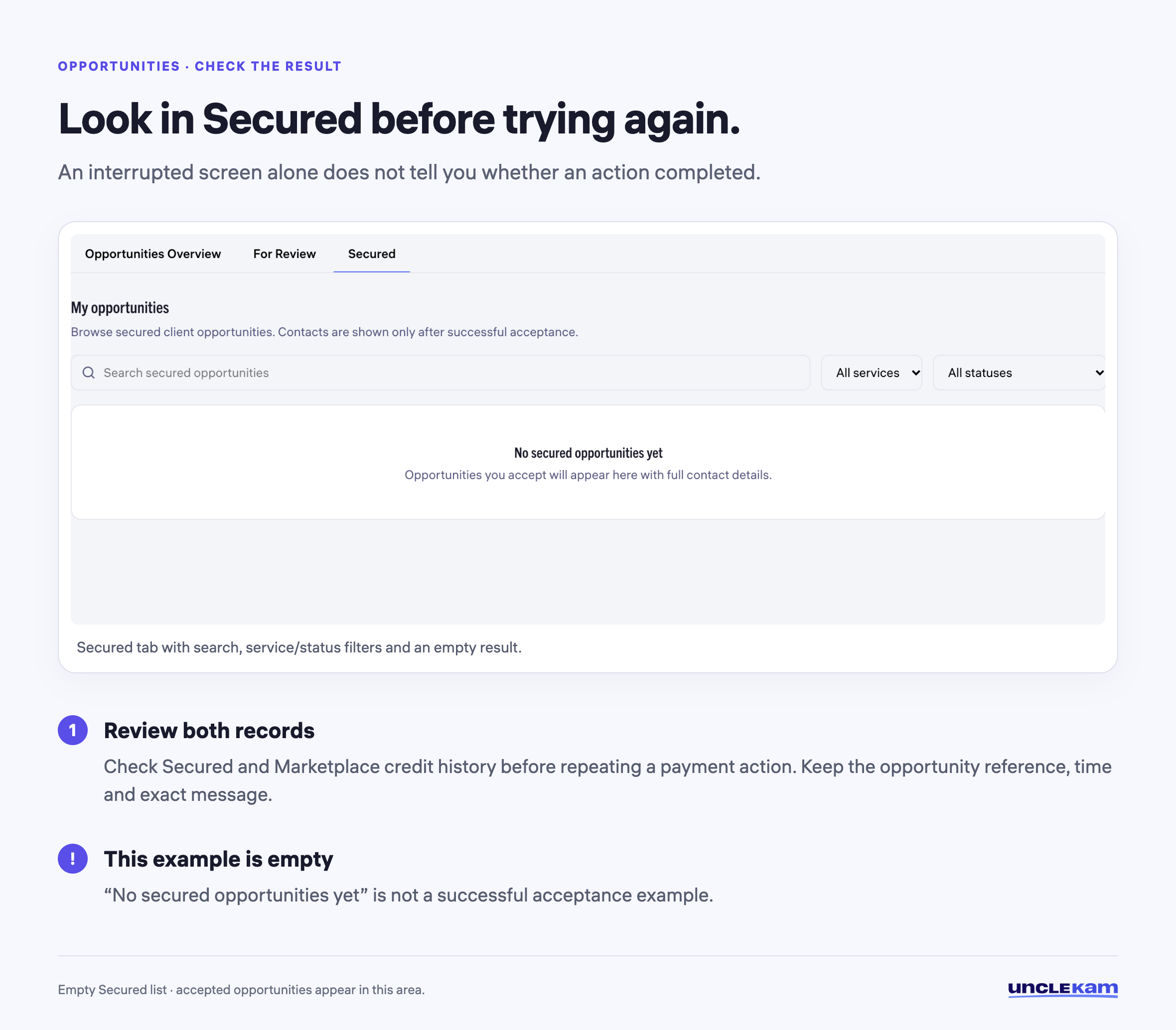 Look in Secured before trying again.
