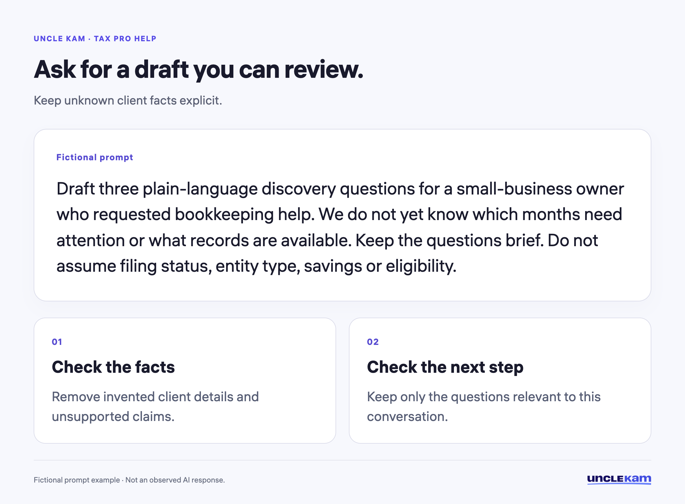 Ask for a draft you can review.