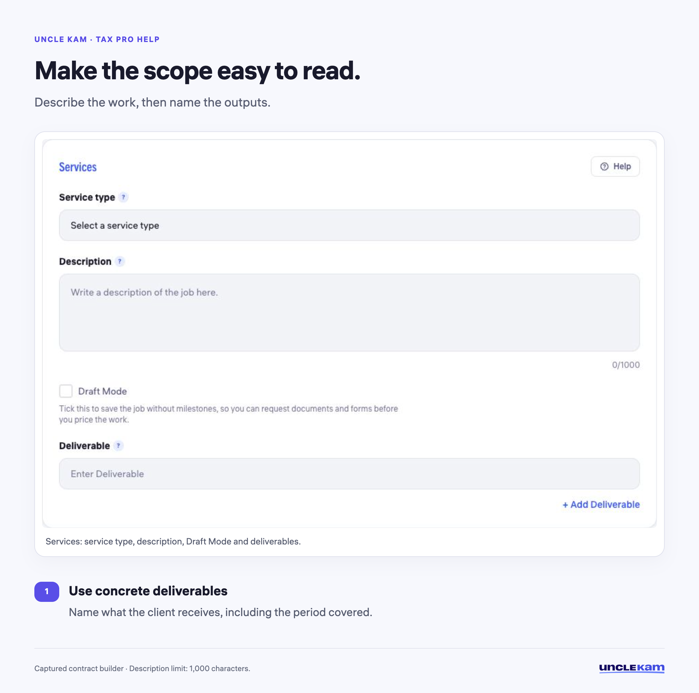 Make the scope easy to read.