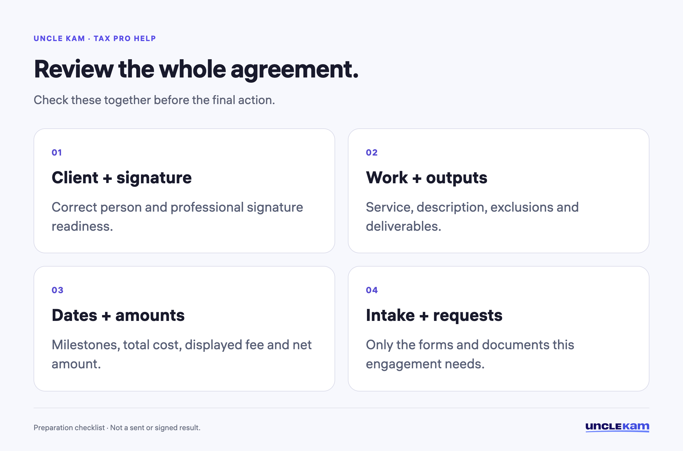 Review the whole agreement.