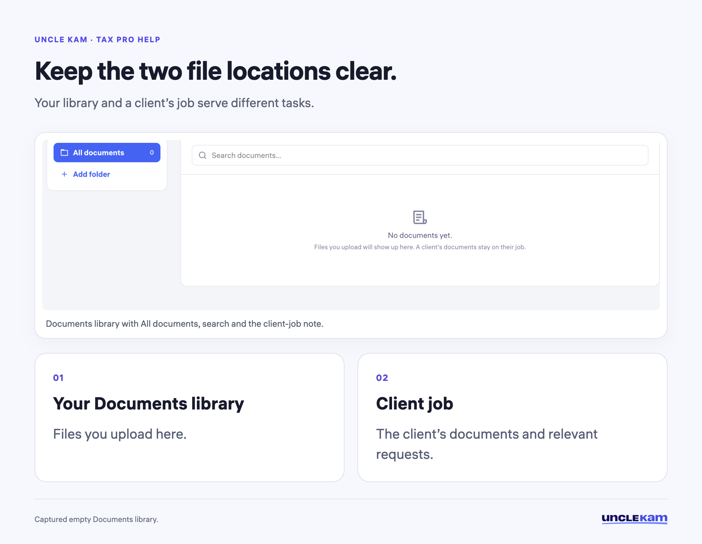 Keep the two file locations clear.