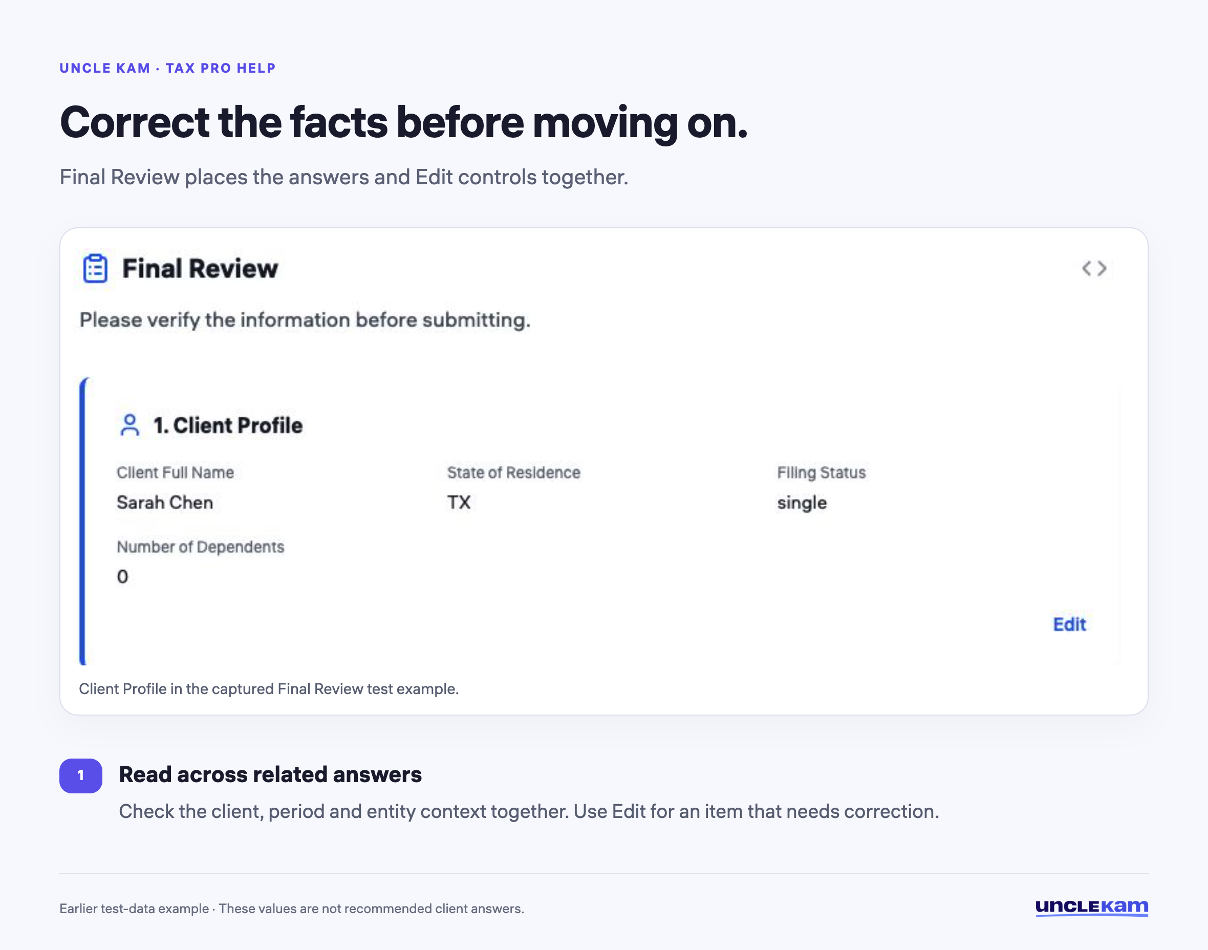 Correct the facts before moving on.