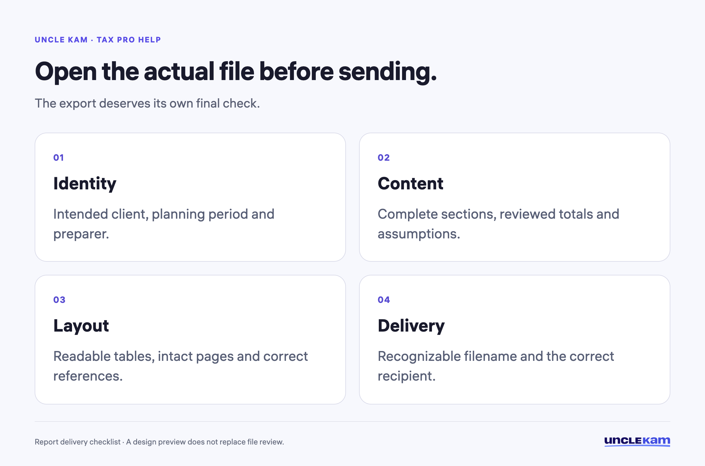 Open the actual file before sending.