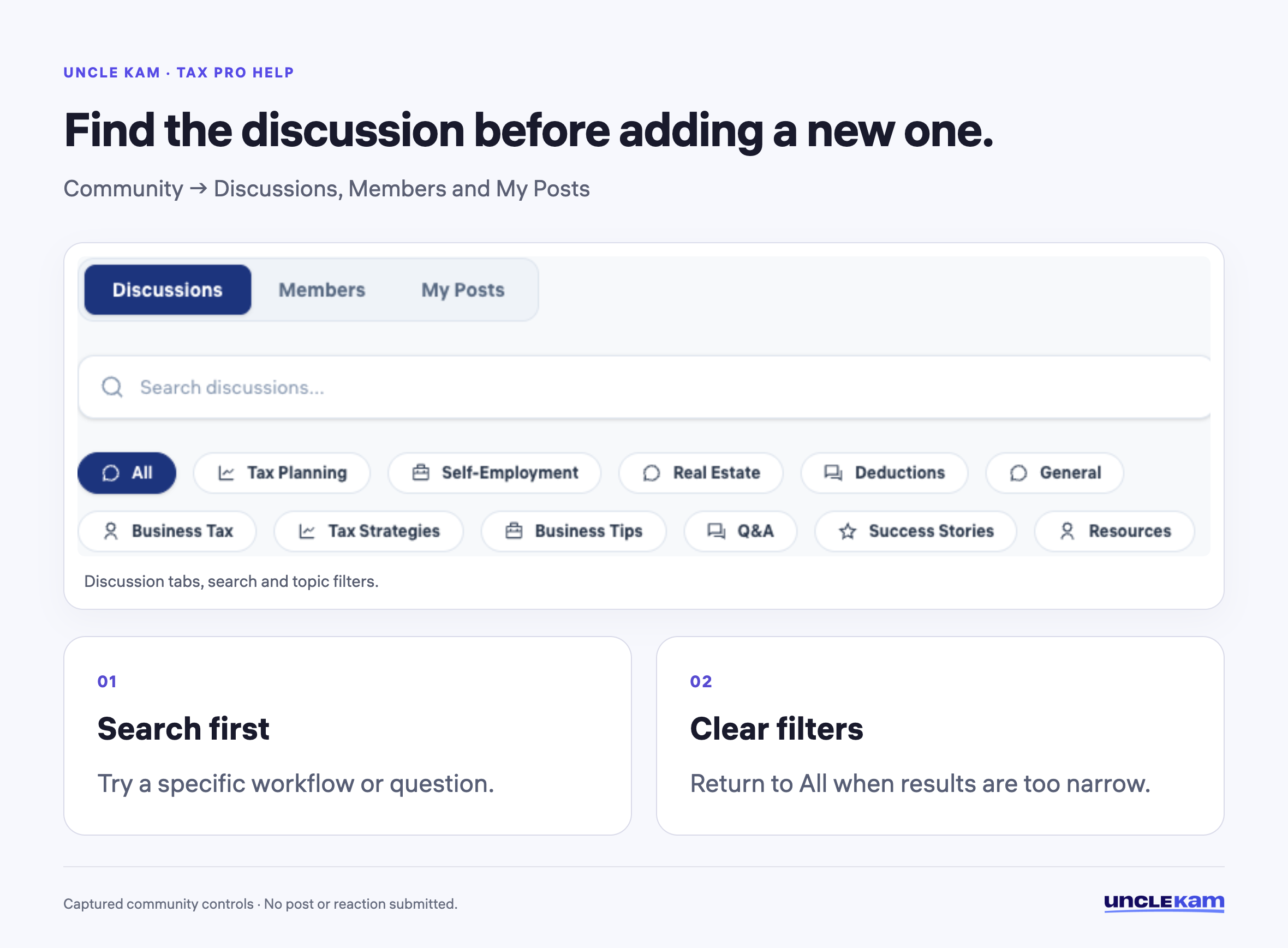 Find the discussion before adding a new one.