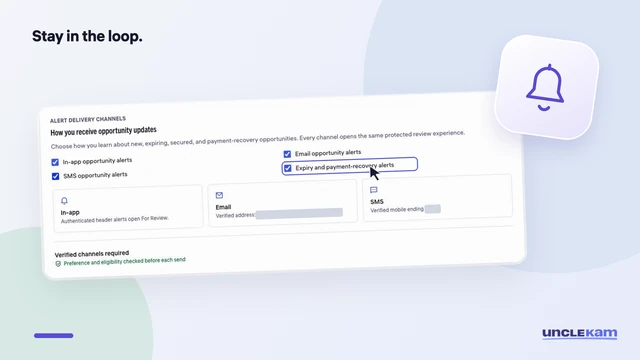 Set up your notifications — illustrated preview using the recorded lesson.