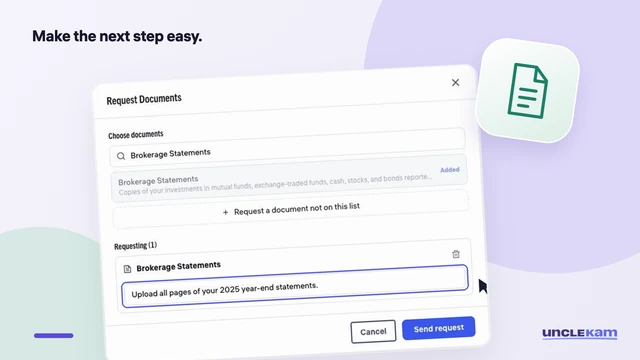 Request forms and documents — illustrated preview using the recorded lesson.