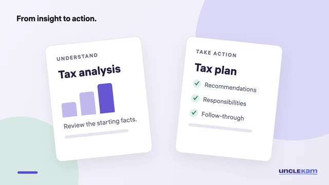 Tax analysis and tax plan — illustrated preview using the recorded lesson.